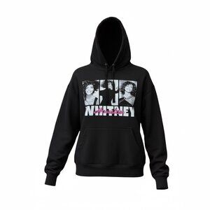 Whitney Houston Black Graphic Hoodie Size Small